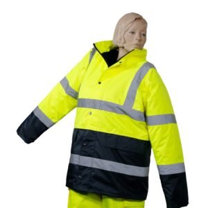 Parka térmica alta visibilidad bicolor Amarillo Flúor