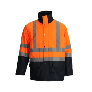 Parka térmica alta visibilidad bicolor Naranja Flúor