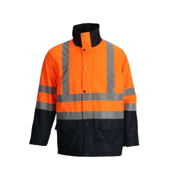 Parka térmica alta visibilidad bicolor Naranja Flúor