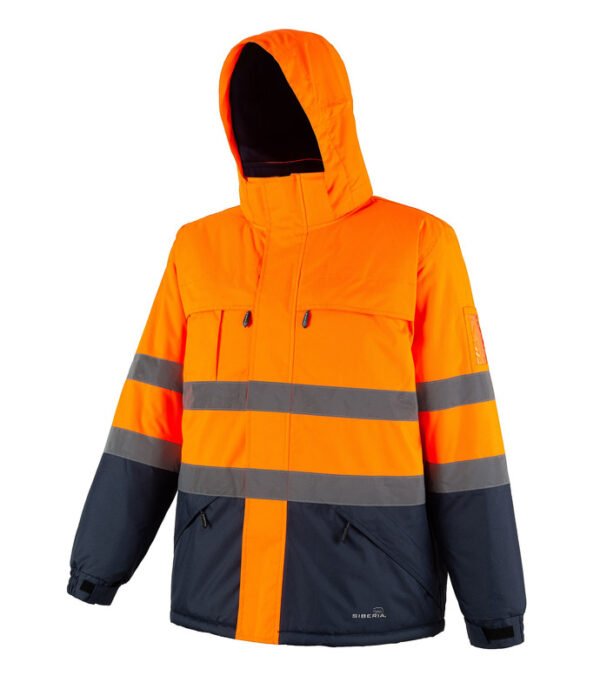 Parka Bicolor Naranjo-Azul Nebraska Certificada Siberia - Imagen 3