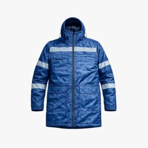 Parka térmica alta visibilidad bicolor Azul